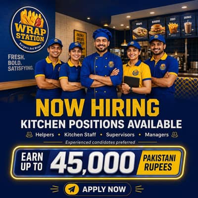 Restaurant Kitchen Staff Required