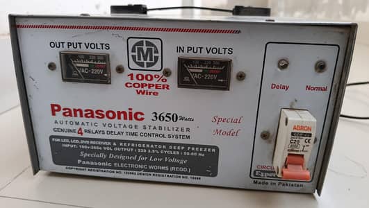 Panasonic Heavy Duty Stabilizer for Refrigerator & LED TV (3650W)