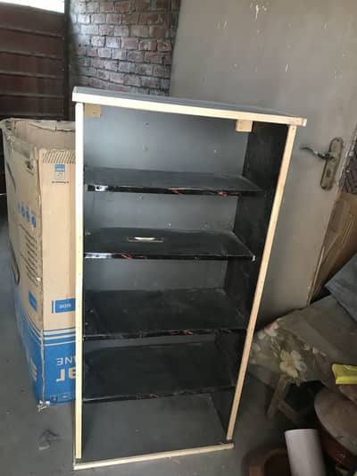 Wood shelves