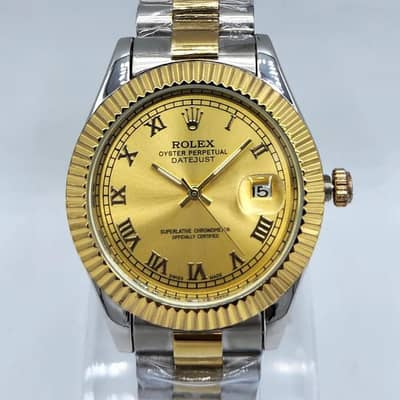 Men's Rolex Submarmer Gold Stainless steel watch.