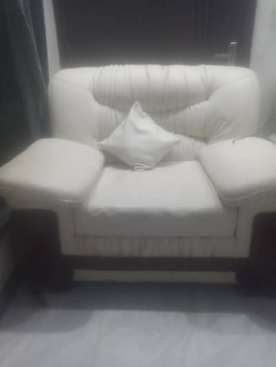 off-white Leather Sofa