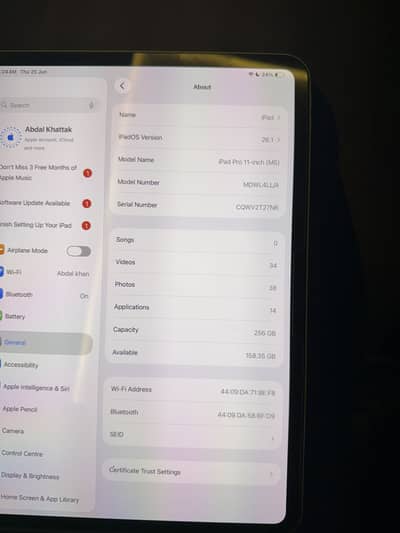 ipad pro m5 256 11 inches silver