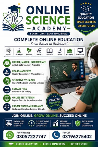 Online Science Academy ( 8th to 12th )