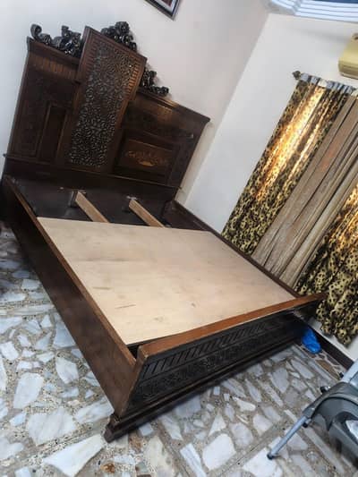 bed set with mattress wallnut