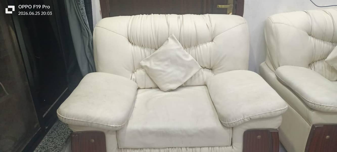 off-white Leather Sofa 2