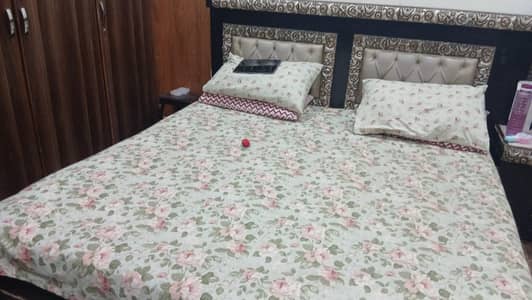 Double bed  with side tables and dressing table