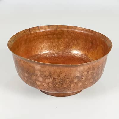 Antique Hand-Hammered Solid Copper Bowl