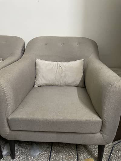 New chairs 2 pairs beige color