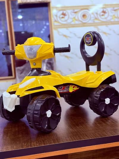 Kids 4 Wheel Push car with Lights Music & Storage for Boys & Girls