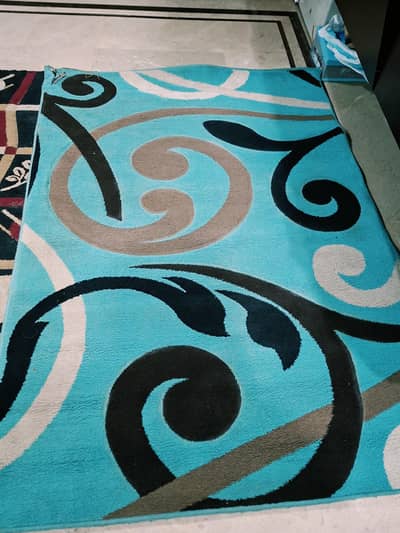 Turquoise colour rug large