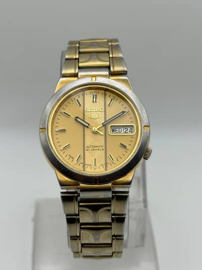 Vintage Seiko 5 7s26-0120 Automatic Japan Made Day/Date Men's Watch