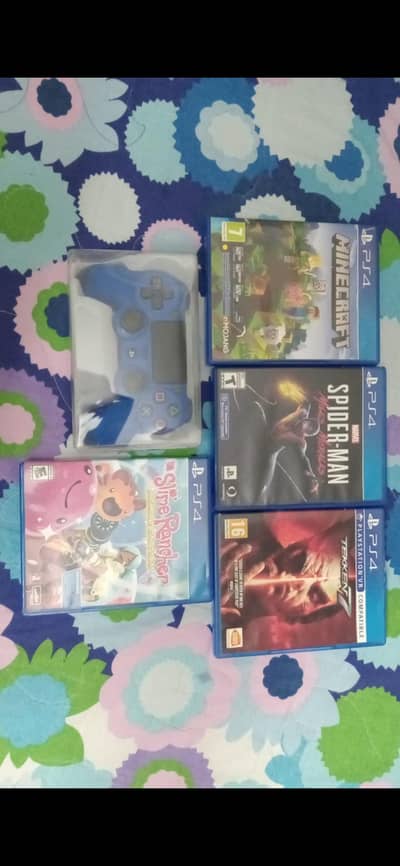PS4 with 4 games and extra 1 controller console is brand new