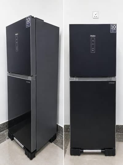 haier two door fridge