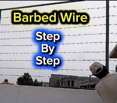 Home Security Barbed Razor Wire Chainlink Electric Fence CCTV Cameras