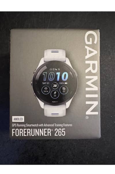 Garmin Forerunner 265 GPS Running Smartwatch AMOLED Display White