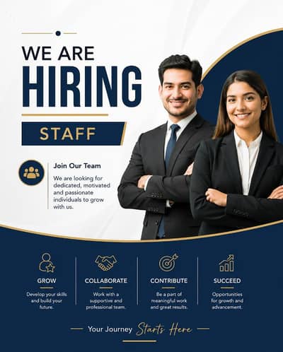 we are hiring male and female