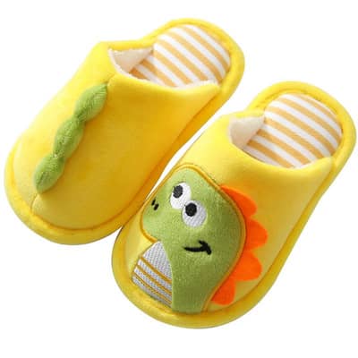 dinosaur durable cotton slippers for kids winter