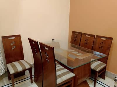 6 seater akhrot wood strong dinning table 10/10