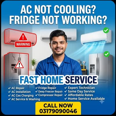 AC&Fridge Repairing Service Muzafrabad|Expert Technician 03179090046