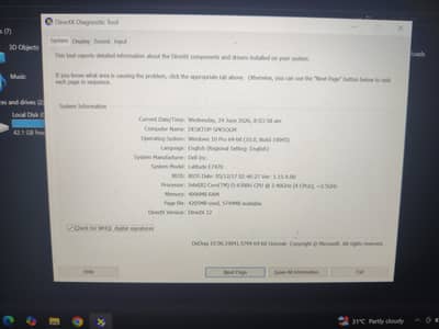 Dell Laptop i5 6th generation