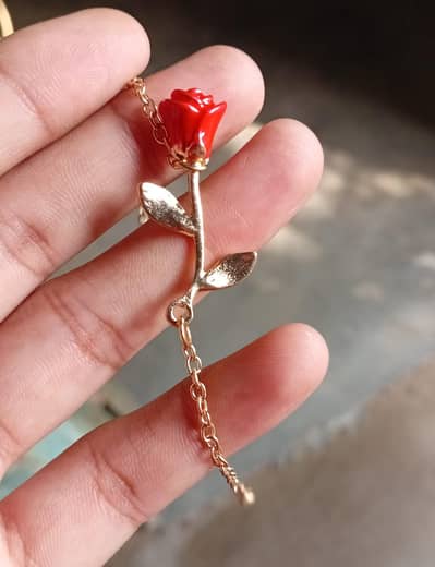 crystal bow pearl earrings gold studs red flower bracelet nice and uni