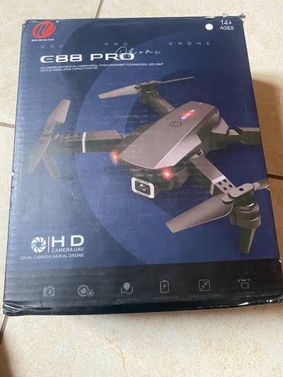 E88 Pro Drone with Remote, Battery & Carry Case | Needs Repair