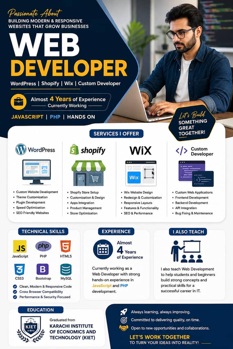 WordPress / Shopify / Wix / Custom Development 0