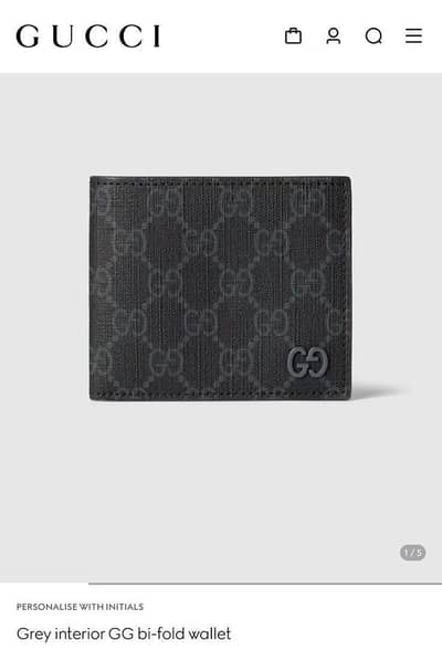 Gucci Grey interior GG bi-fold wallet