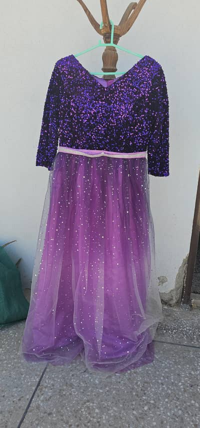 Fancy Frock | Purple Shiny Dress | Birthday / Party Dress