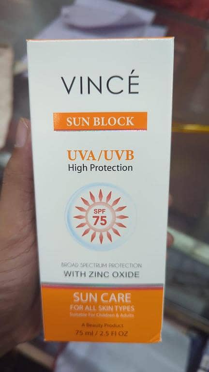 Vince Sun Care UVA/UVB High Protection Sun Block - SPF 75 with Zinc Oxide