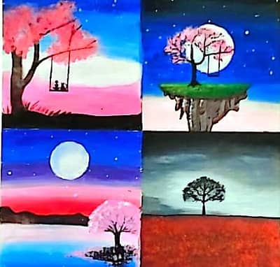 : Handmade Oil Painting on Canvas  | Wall Decor  Gift item