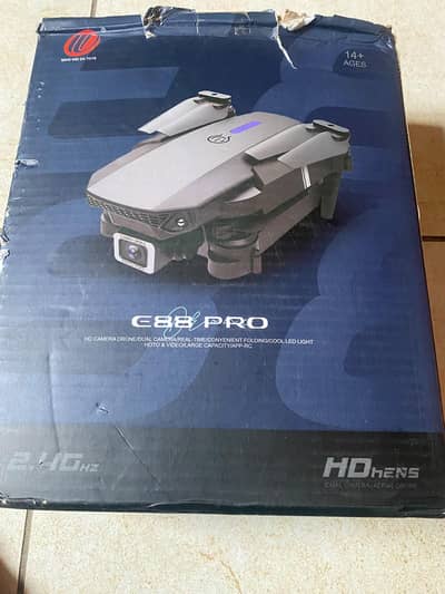 E88 Pro Drone with Remote, Battery & Carry Case | Needs Repair