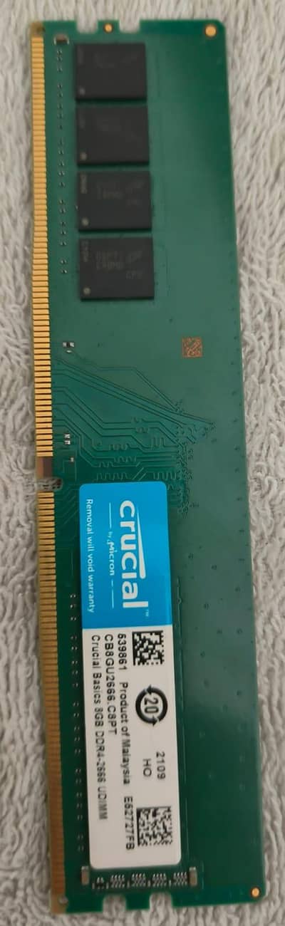 Crucial 8gb ddr4 2666 Mhz PC ram (Faulty)