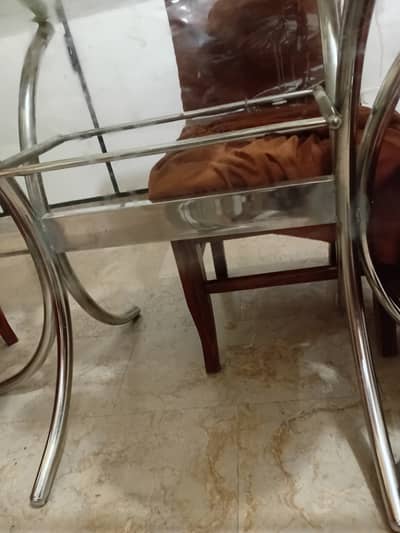 Steel dining table