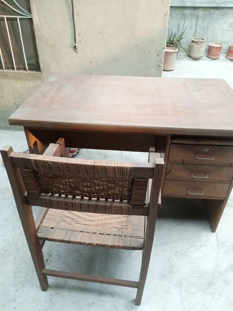 Solid wooden Table & Chair 1