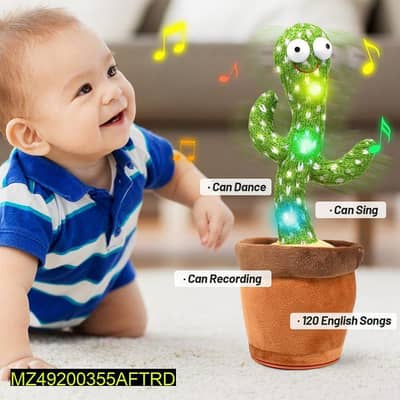Dancing Cactus Toy with LED Lights & 120 English Songs