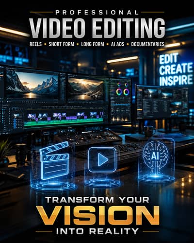 Professional Video Editing | Reels, AI Ads, Documentaries & More — Fa