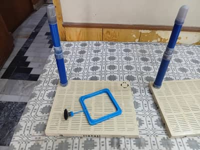 fish aquarium gravel filter tray with feed holder