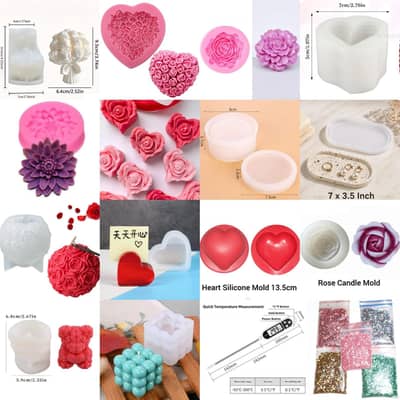 - Silicone Molds – Candle & Resin