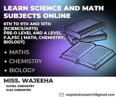 Online Tutor For Chemistry Biology & Maths