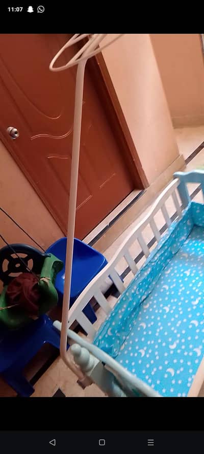 baby woodenbed cot, with two draws for sale
