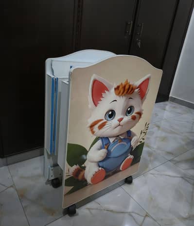 Foldable Baby Cot with Mattress - Almost New