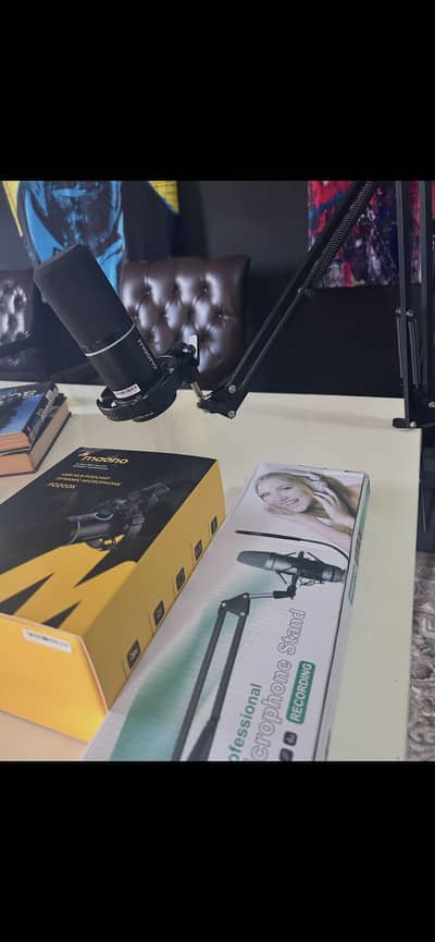 Maono Podcast Dynamic Microphone PD200X with Recording Stand