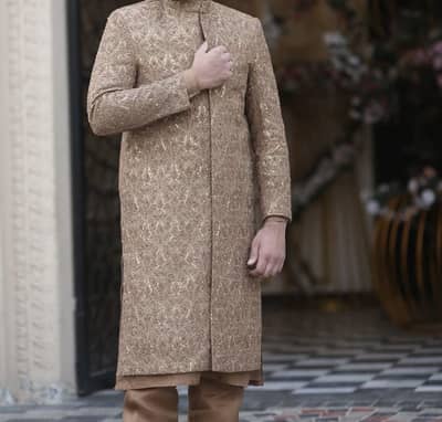 Sherwani with turban+ Khussa Brand new condition