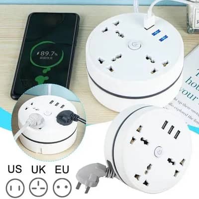 Multifunctional Electrical power socket 16.5 Feet Long Retractable