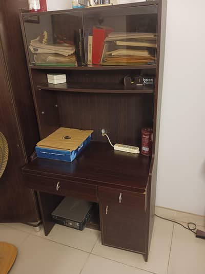 Wooden Computer/Study Table with Cabinet and drawers