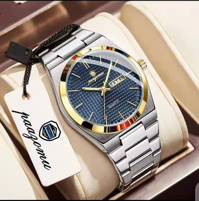 PAAZOMU Brand Men Creative Watch Fashion Silicone Black Business Style