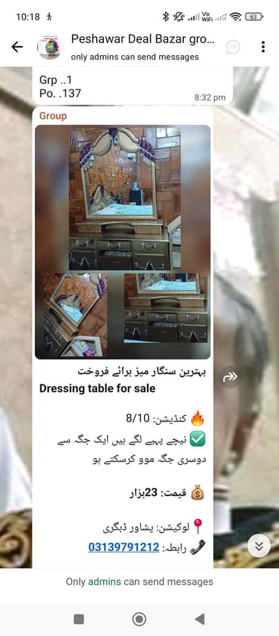 dressing table for sale