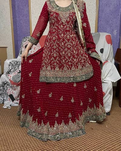Barat Red Lehnga