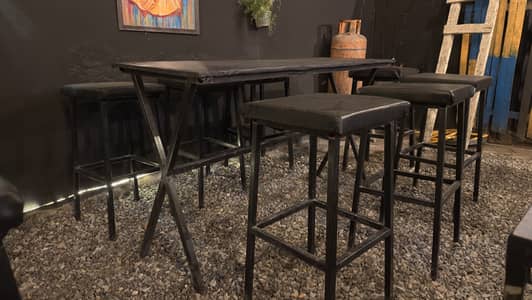 Coffee table with chairs